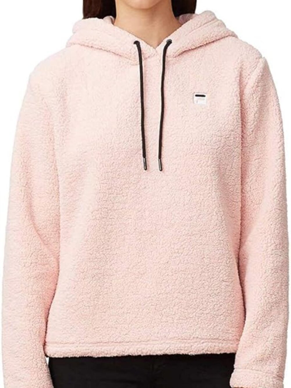 FILA Josephine Women's Pink Sherpa Fleece Hoodie Pullover XS NWT